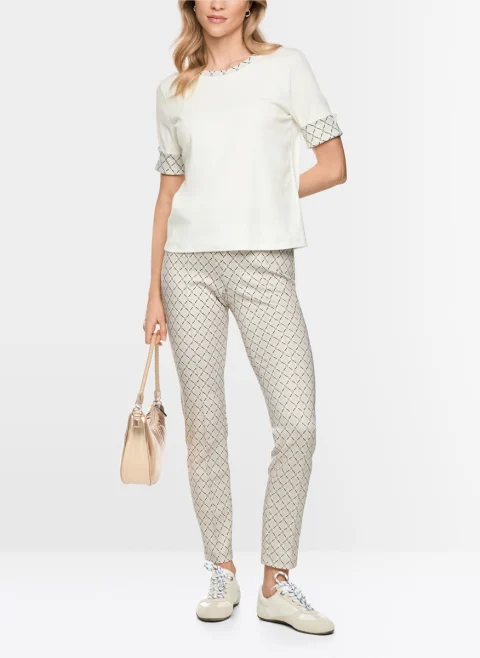 Тишърт с 'chain logo' мотив Marc Cain Sports — снимка 2