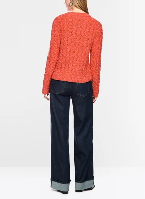 Пуловер с алпака 'Cable knit' Marc Cain Collections — снимка 3