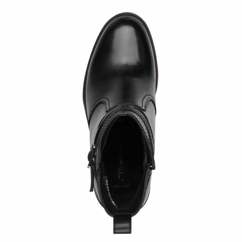 Дамски Боти На Ток TAMARIS – 1-25383-45-003 BLACK LEATHER — снимка 5