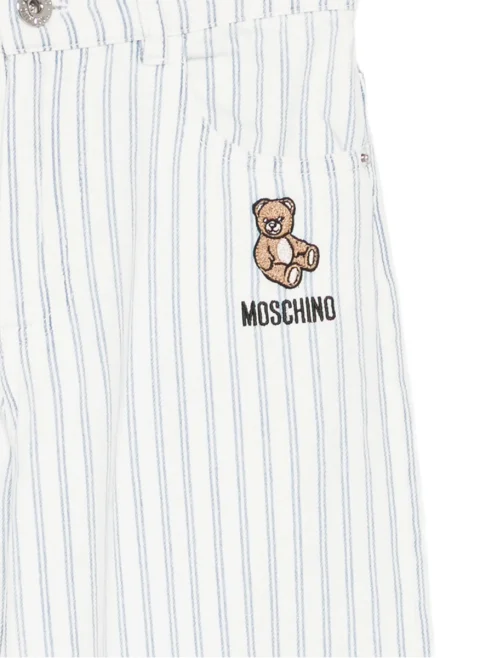 Раиран панталон с бродерия Moschino Kids — снимка 3