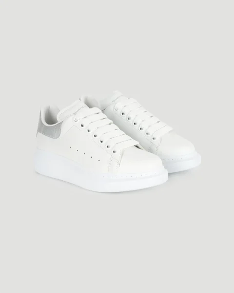 Oversized Sneaker in White and Silver — снимка 2