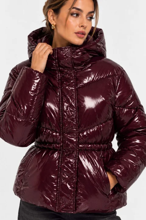 Яке Onlrillo Shiny Puffer 15373216 19-1619 TCX fudge — снимка 2