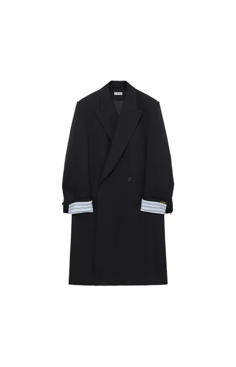 Wool Coat in Dark Navy