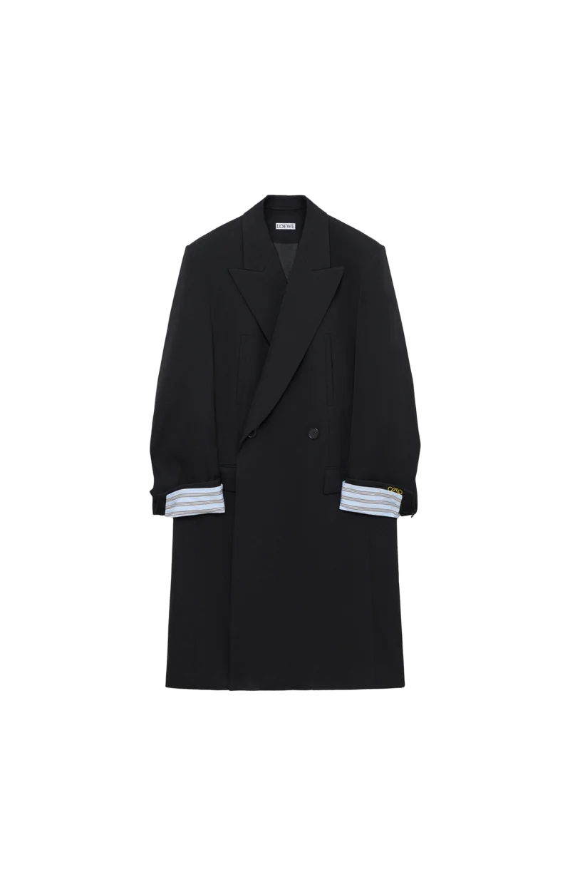 Wool Coat in Dark Navy
