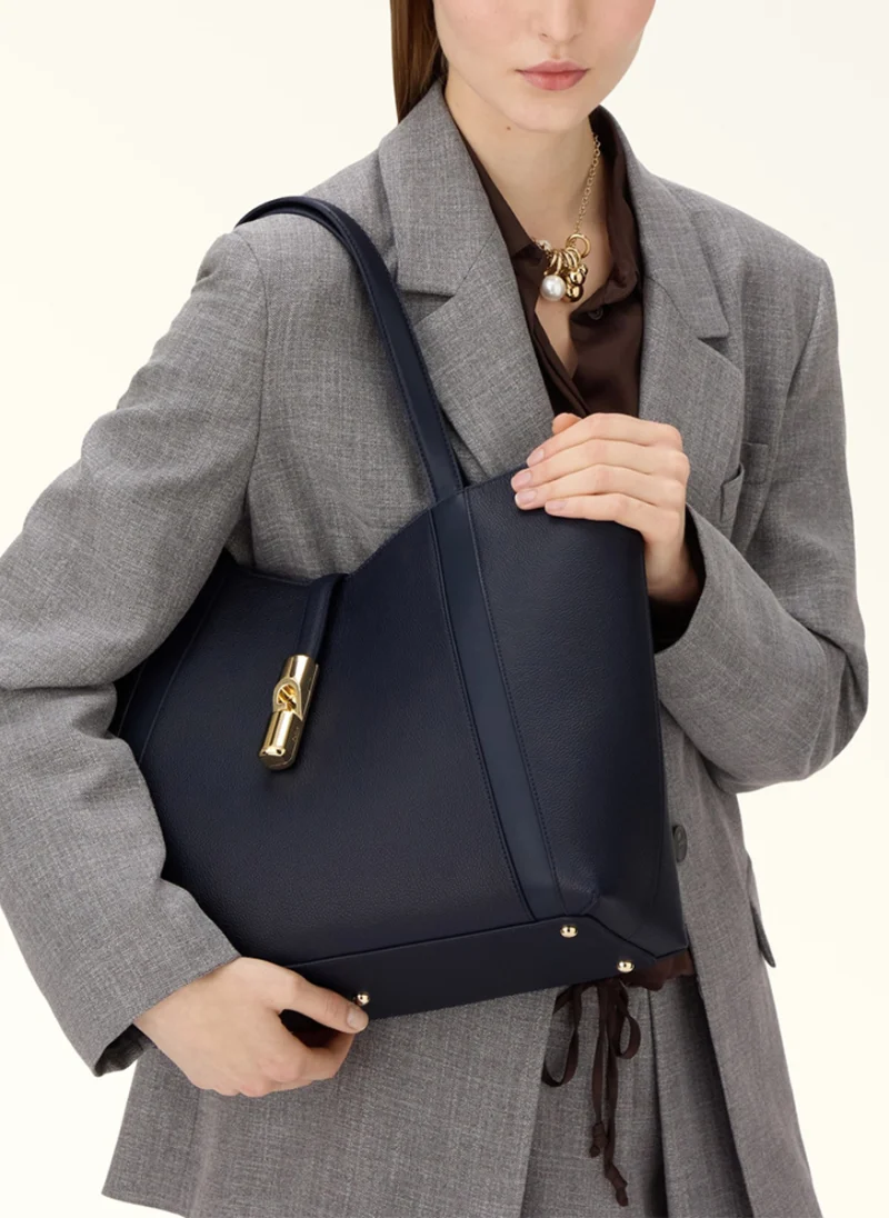 Чанта Furla Goccia Ink Blue L — снимка 5