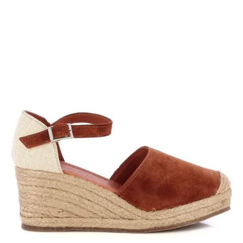 Дамски Сандали На Платформа CARLO FABIANI – 082-117 TAN SUEDE