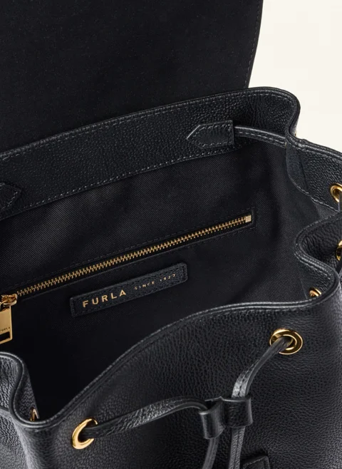 Кожена раница Furla Moonlight Nero M — снимка 3