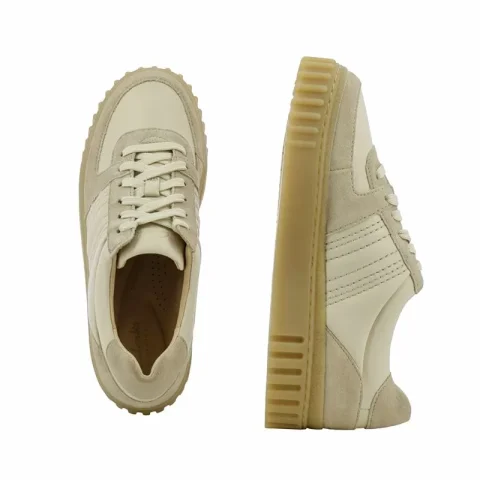 Дамски Сникърс CLARKS – 26183112 MAYHILL LACE SAND COMBI LEA — снимка 4