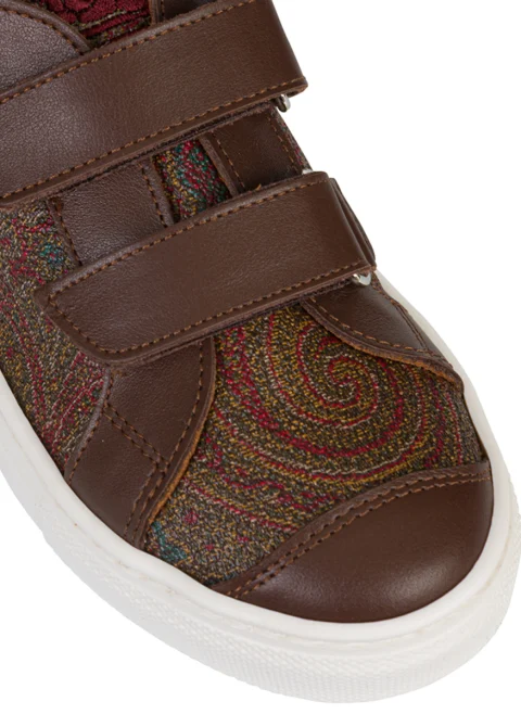 Кецове с детайли от кожа 'Paisley' Etro Kids — снимка 3