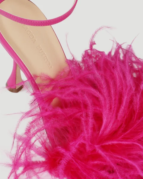 Feather Sandals in Fuchsia — снимка 3