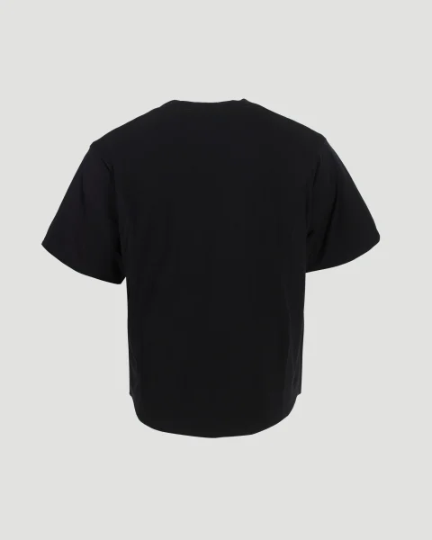 Padded Short Sleeve Tee in Black — снимка 3