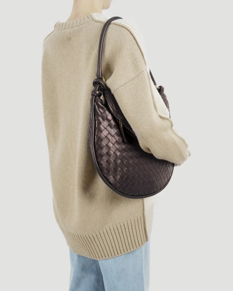 Gemelli Large Leather Shoulder Bag — снимка 3