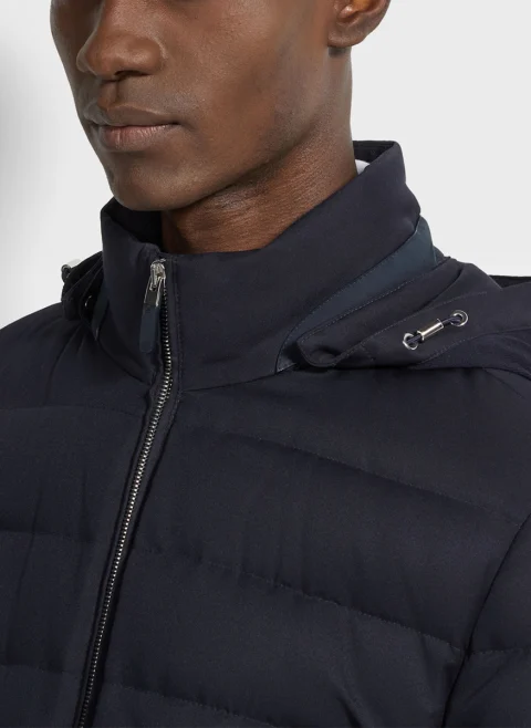 Пухено яке с качулка 'Motorin' Zegna — снимка 3