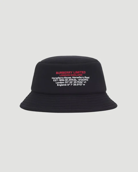 Location Print Cotton Bucket Hat