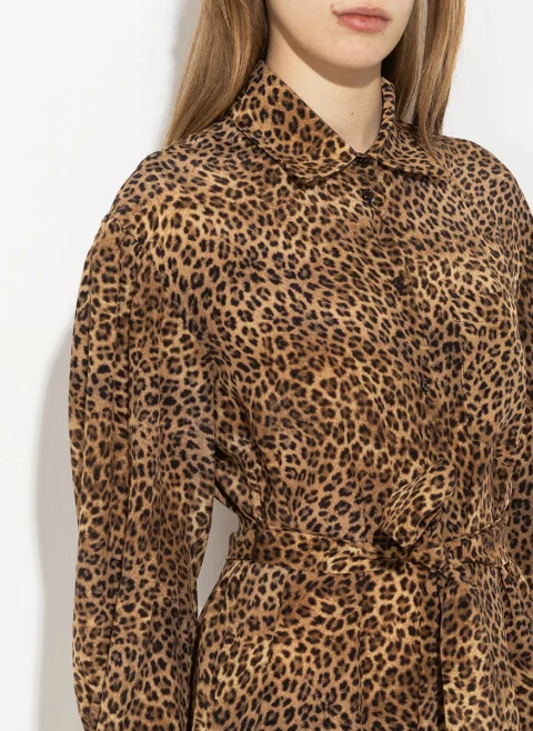 Рокля-риза от копринен креп Weekend Max Mara Wkddolmen — снимка 5
