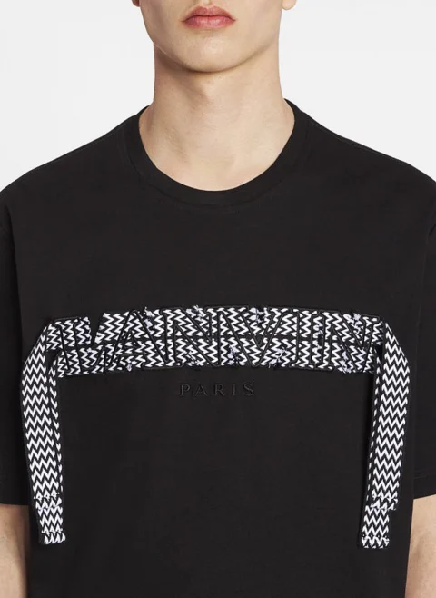 Тишърт с бродерия Lanvin — снимка 9