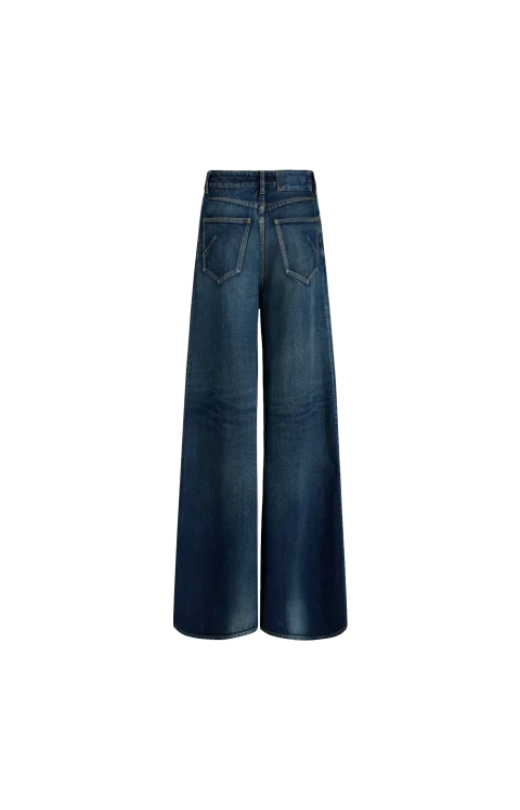 Alaïa Palazzo Denim Jeans — снимка 2
