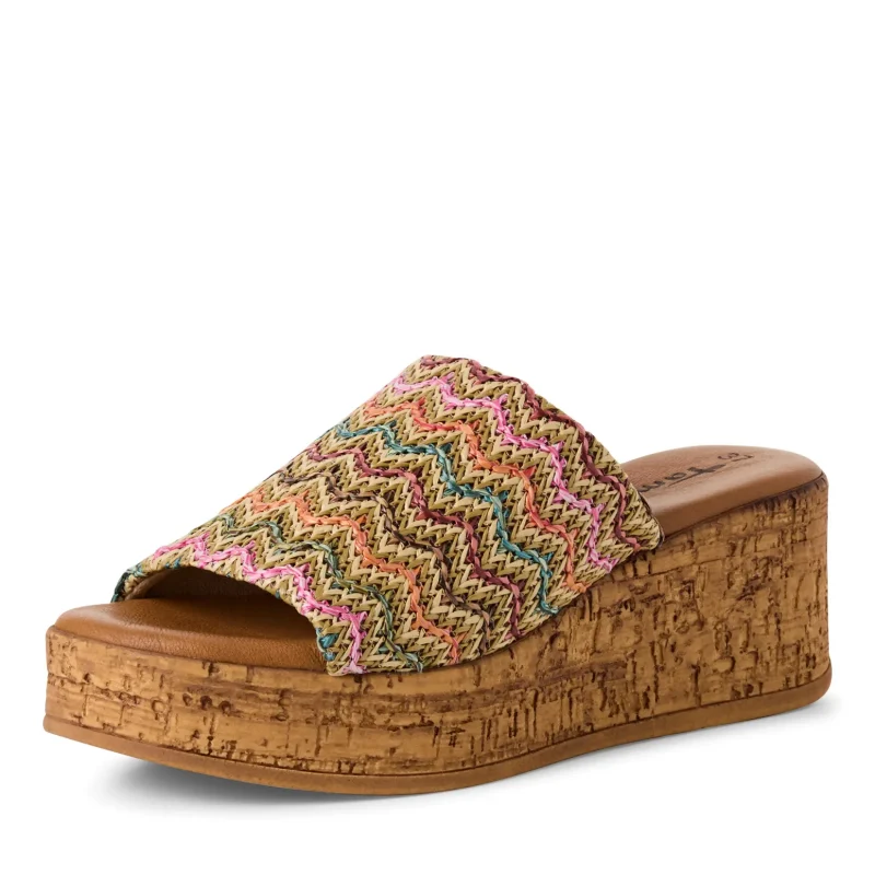 Дамски Чехли На Платформа TAMARIS – 1-27205-44-902 MULTICOLOR — снимка 3