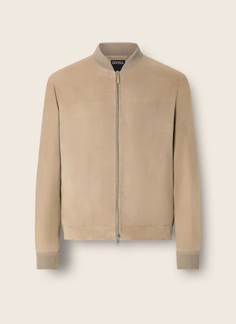 Бомбър яке от велур Zegna — снимка 5