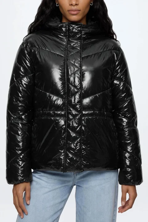 Яке Onlrillo Shiny Puffer 15373216 C-N10 black — снимка 2