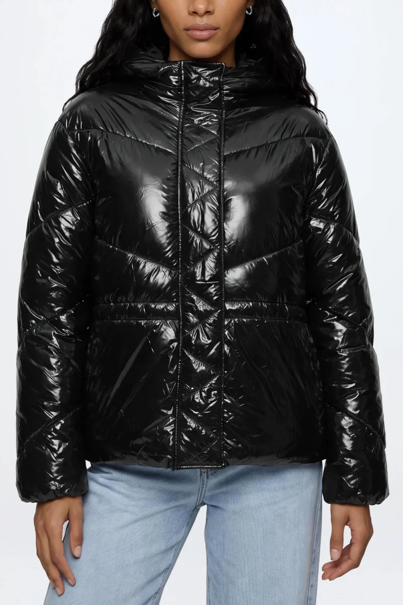 Яке Onlrillo Shiny Puffer 15373216 C-N10 black — снимка 2