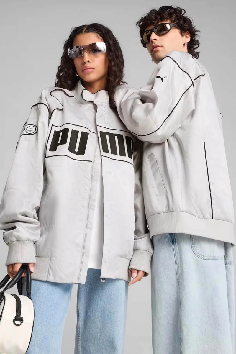 Яке Archive Seasonal Relaxed Racer Jacket 629914 61 glacial gray — снимка 2