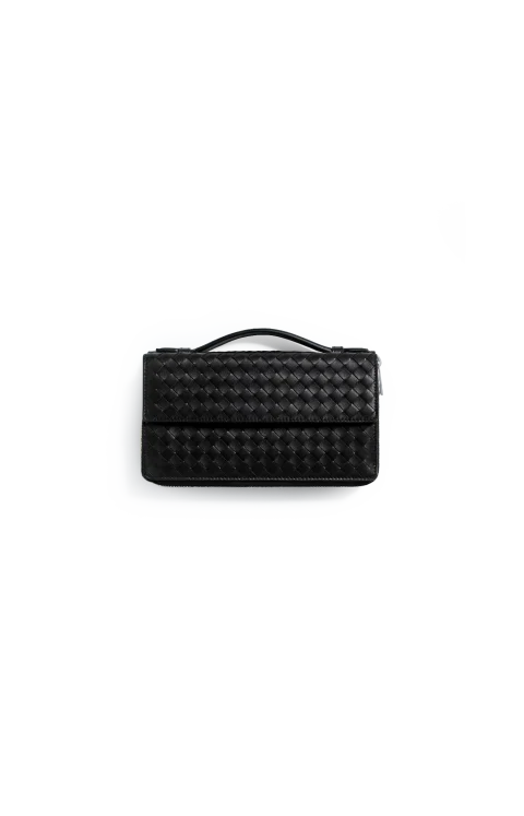 Intrecciato Organizer in Black