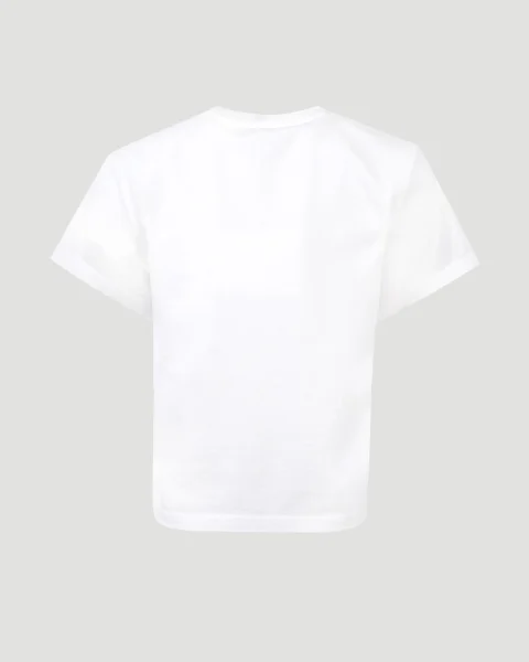 Crystal Hotfix Star Jersey Tee in White — снимка 3
