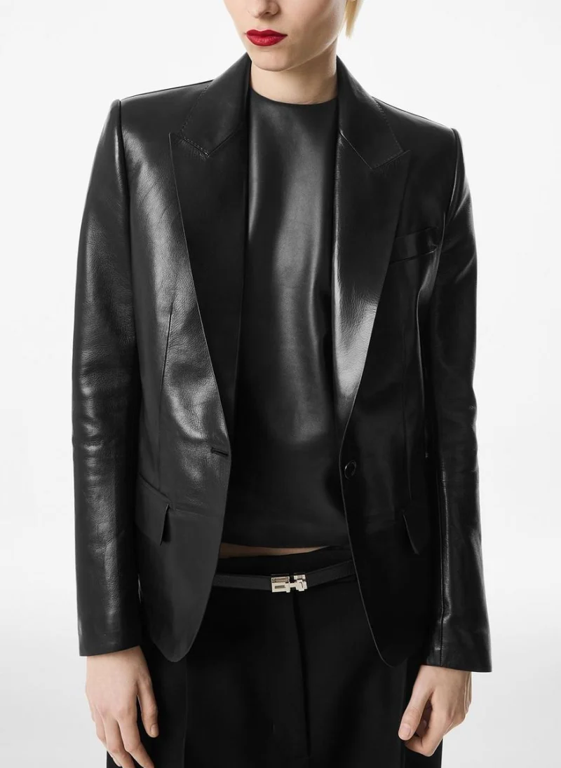 Едноредно сако от кожа Tom Ford