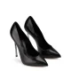 Дамски черни обувки с ток "Blade" Casadei — снимка 4