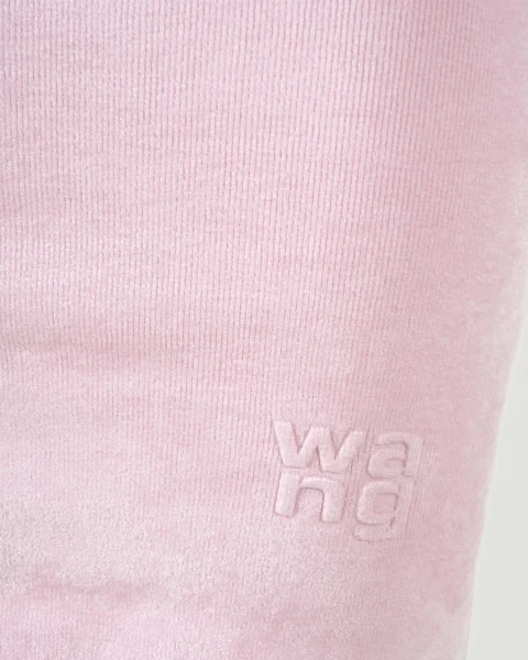 Logo Embossed Miniskirt in Light Pink — снимка 6