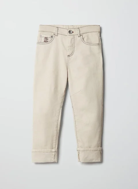 Деним с контрастни детайли Brunello Cucinelli Kids 12