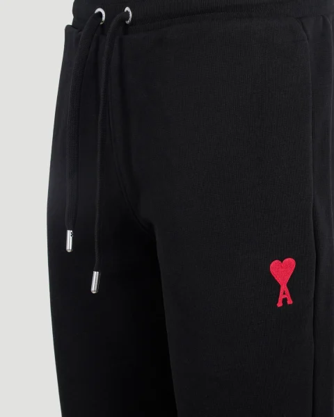 Cotton Sporty Trousers in Black — снимка 3