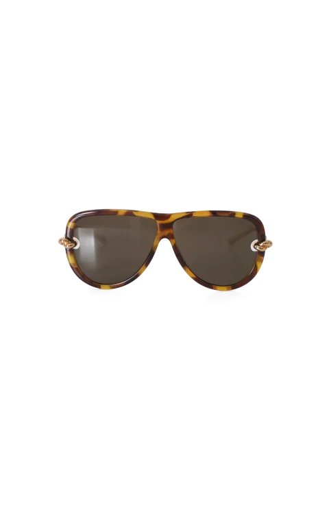 Knot Aviator Sunglasses in Havana/Brown
