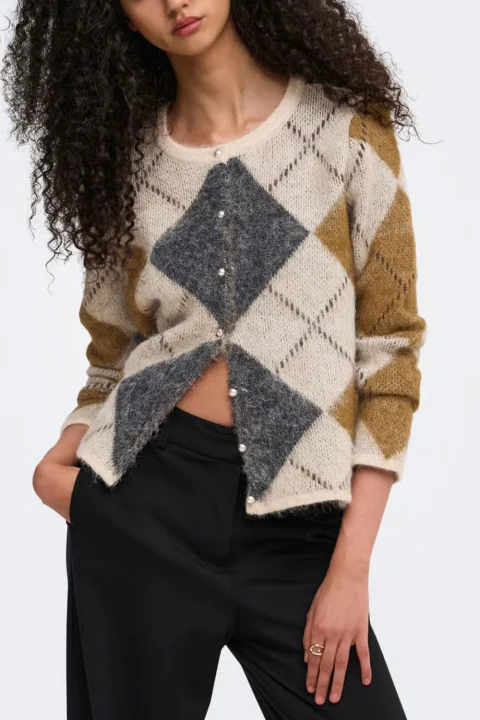 Жилетки Onlnoeme O-Neck 15378142 13-0401 TCX oatmeal — снимка 2