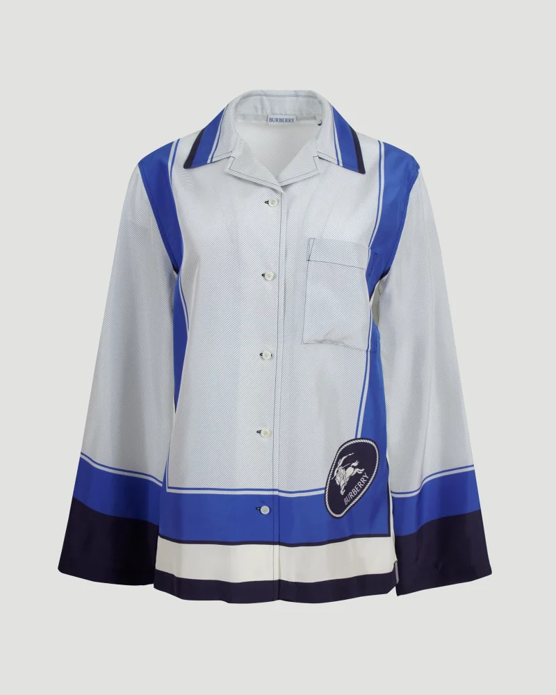 Knight Stamp Box Silk Shirt