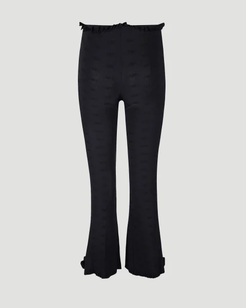 Flared Capri Pants in Black — снимка 2