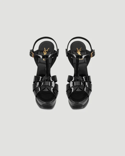 Tribute Platform Sandals in Patent Leather — снимка 3