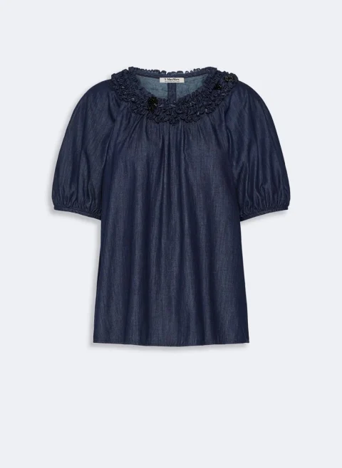 Блуза от деним с рюш детайли 'S Max Mara Stmcatia