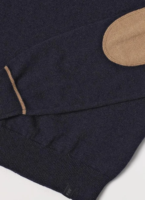 Пуловер с кашмир 'Elbow Patches' Fay — снимка 2