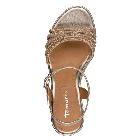 Дамски Сандали На Платформа TAMARIS – 1-28725-46-900 BRONCE — снимка 5