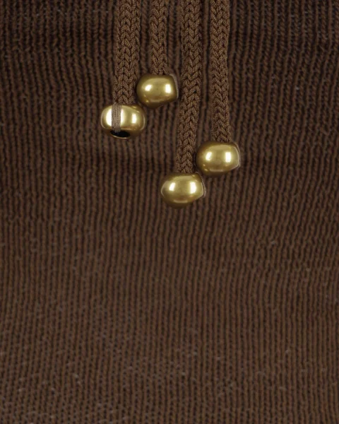 Eileen Long Fine Knit Dress in Bronze — снимка 5