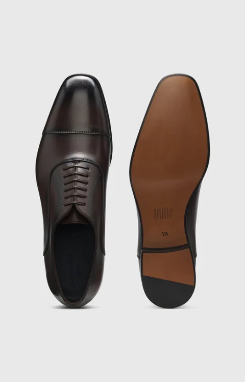 Кожени Оксфорд обувки BOSS BY BECKHAM — снимка 5