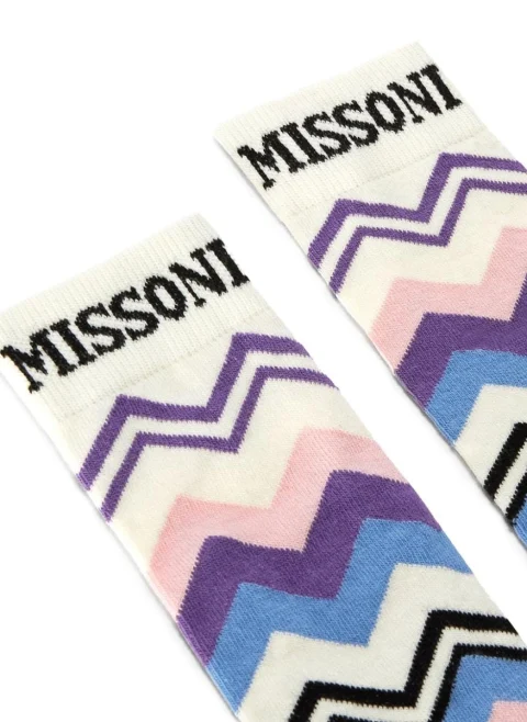 Чорапи със 'Zig-zag' принт Missoni Kids — снимка 2