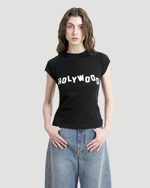 Small Fit T-Shirt in Black — снимка 2