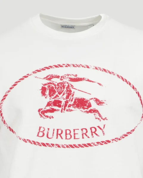 Knight Stamp Towelling T-Shirt in Chalk — снимка 2