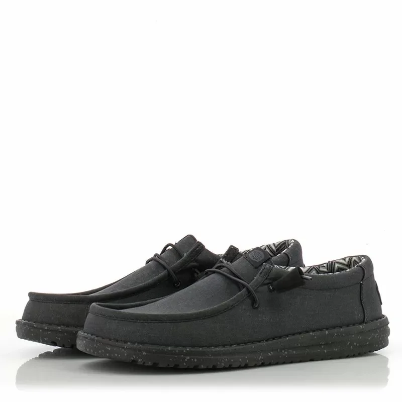 Мъжки Ежедневни HEY DUDE – 40700-060 WALLY STRETCH BLACK — снимка 3