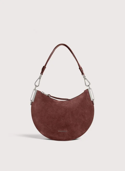 Велурена чанта Coccinelle Sunup Small