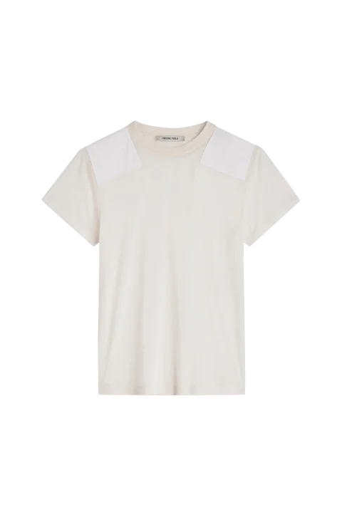 Patch T-Shirt in Acid Ivory