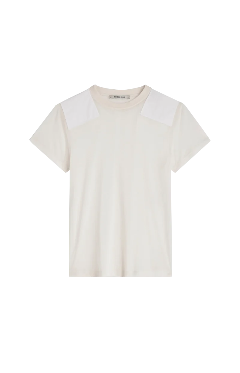 Patch T-Shirt in Acid Ivory